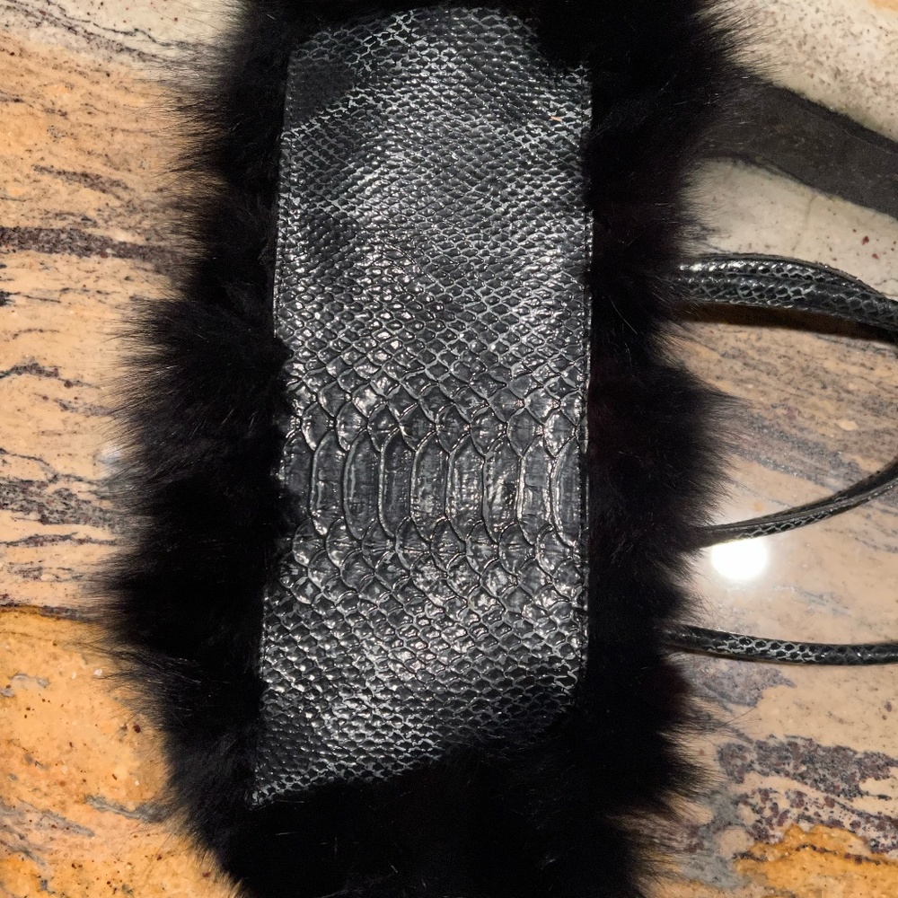 FABULOUS GENUINE FOX FUR HANDBAG - Picture 6 of 7